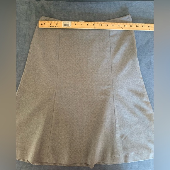 Gap Womens Grey VTG Wool Blend Lined Flare Mini Pull On Side Zip Career Skirt 4 - Picture 7 of 9